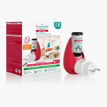 Puressentiel Anti-pique Clip&Diffuse Répulsif Moustiques - Univers Pharmacie
