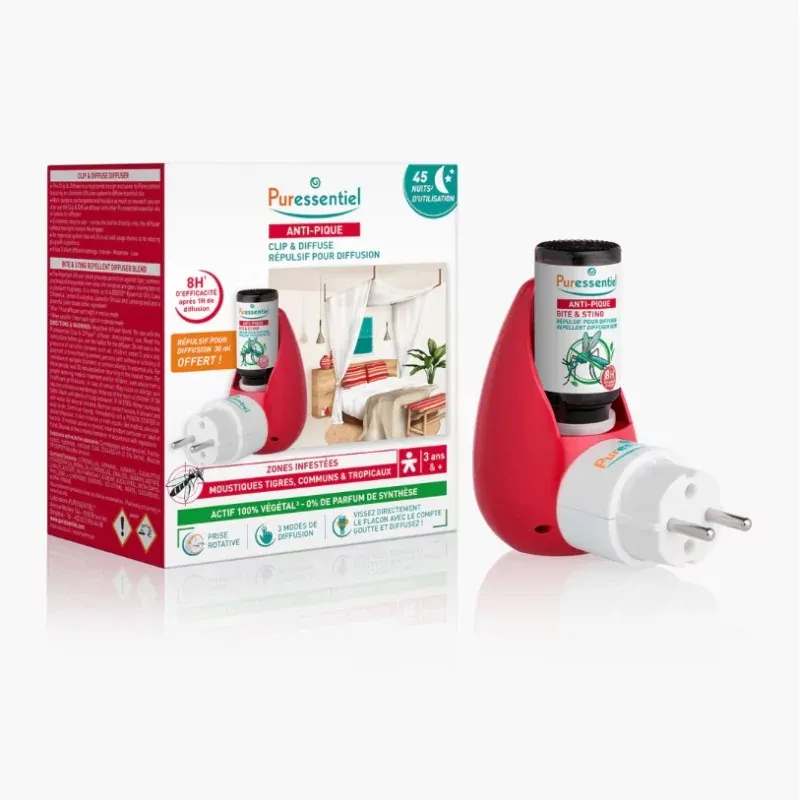 Puressentiel Anti-pique Clip&Diffuse Répulsif Moustiques - Univers Pharmacie
