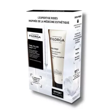 Filorga Coffret Time Filler Shot 5XP Sérum 15ml + Crème Nettoyante Skin-Prep 75ml - Univers Pharmacie