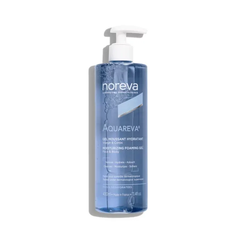 Noreva Aquareva Gel Moussant Hydratant Visage et Corps 400ml - Univers Pharmacie Noreva Aquareva Gel Moussant Hydratant Visage et Corps 400ml - Univers Pharmacie