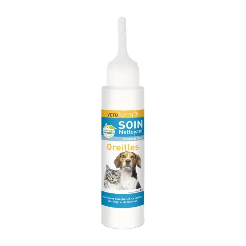 Vetoform Lait Nettoyant Oreilles Chien & Chat 100 ml - Univers Pharmacie