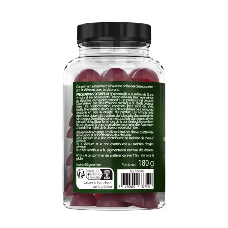 Luxeol Gummies Force et Croissance 60 gummies - dos