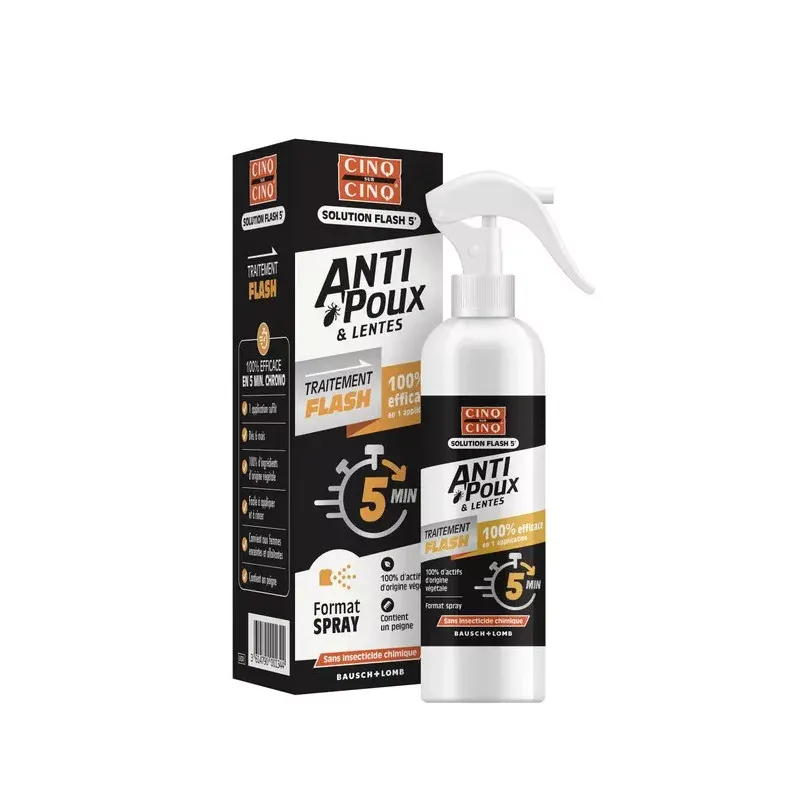 Cinq sur Cinq Solution Flash 5' Anti Poux et Lentes Spray 150ml - Univers Pharmacie