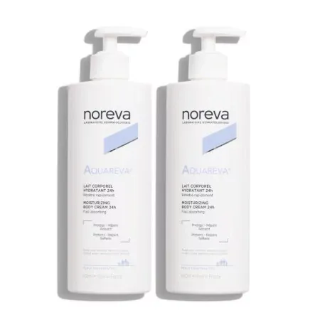 Noreva Aquareva Lait Corporel Hydratant 24H 2X400ml - Univers Pharmacie