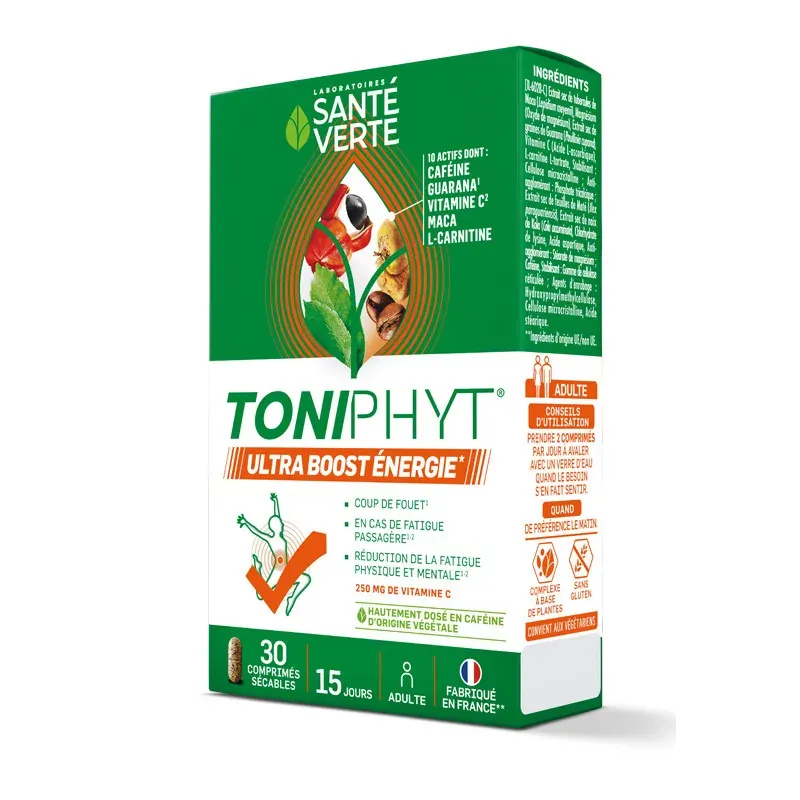 Santé Verte Toniphyt Ultra Boost 30 comprimés - Univers Pharmacie
