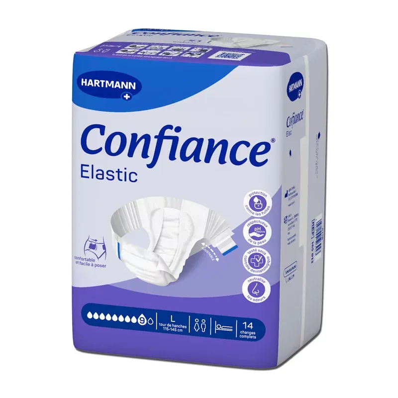 Confiance Elastic Changes Complets 9 Gouttes Taille L X14 - Univers Pharmacie