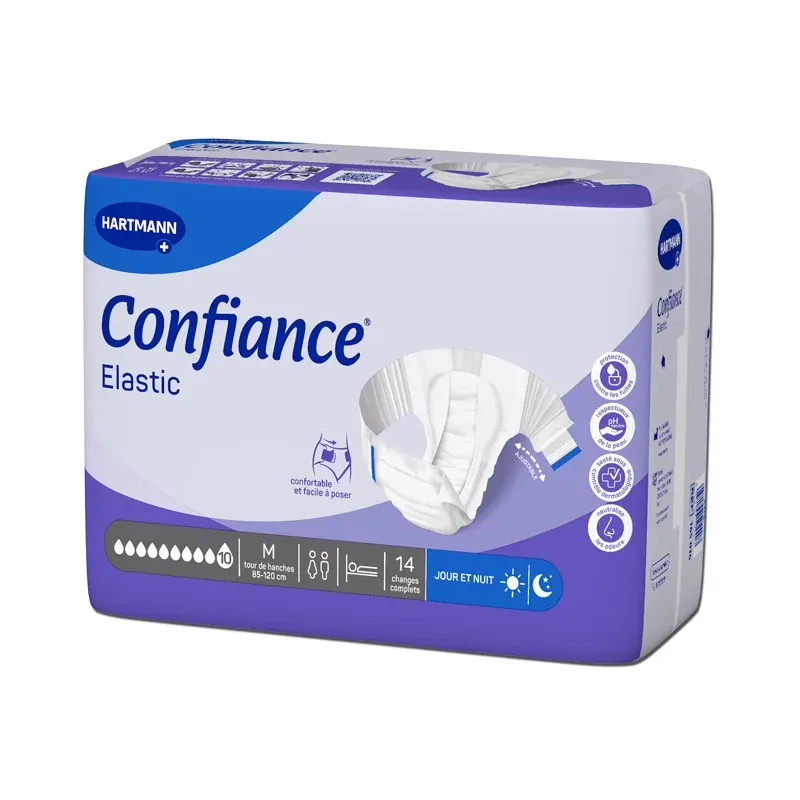 Confiance Elastic Changes Complets 10 Gouttes Taille M X14  - Univers Pharmacie