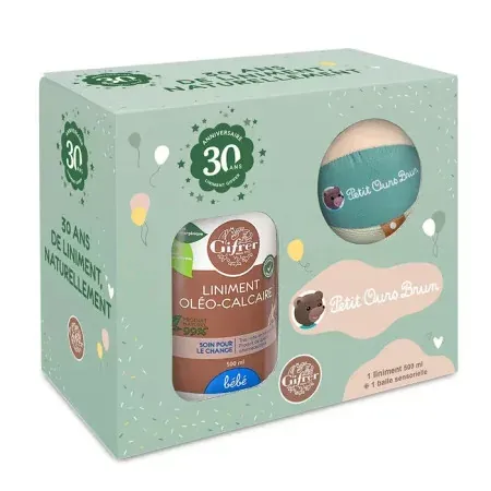 Gifrer Coffret 30 ans Liminent + Balle Sensorielle Petit Ours Brun - Univers Pharmacie