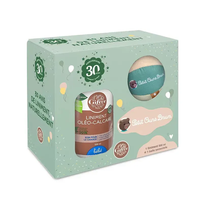 Gifrer Coffret 30 ans Liminent + Balle Sensorielle Petit Ours Brun - Univers Pharmacie