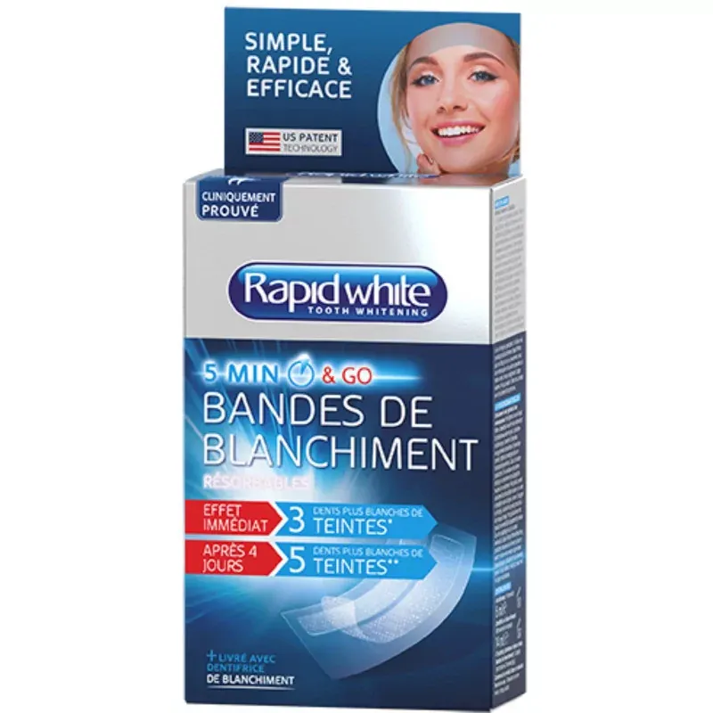 Rapid White Bandes de Blanchiment X8 - Univers Pharmacie