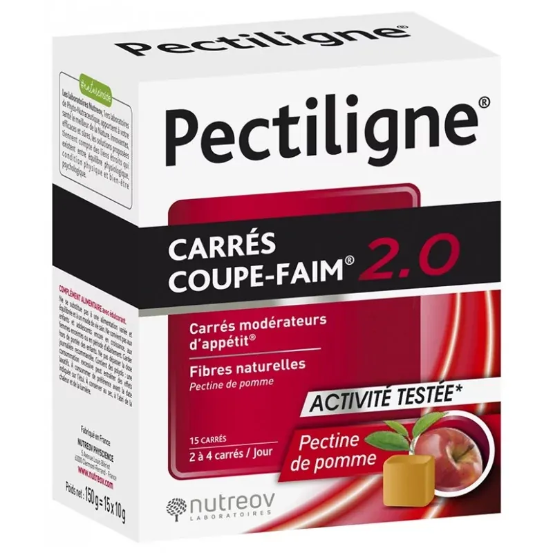 Nutreov Pectiligne Carrés Coupe-faim 2.0 X15 - Univers Pharmacie