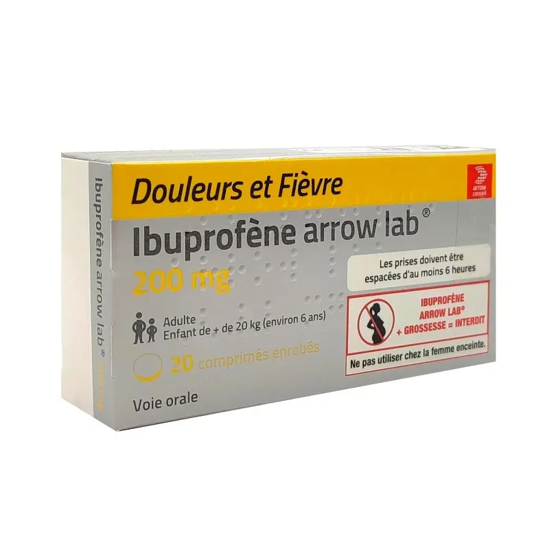 Ibuprofène 200mg Arrow Lab 20 comprimés - Univers Pharmacie