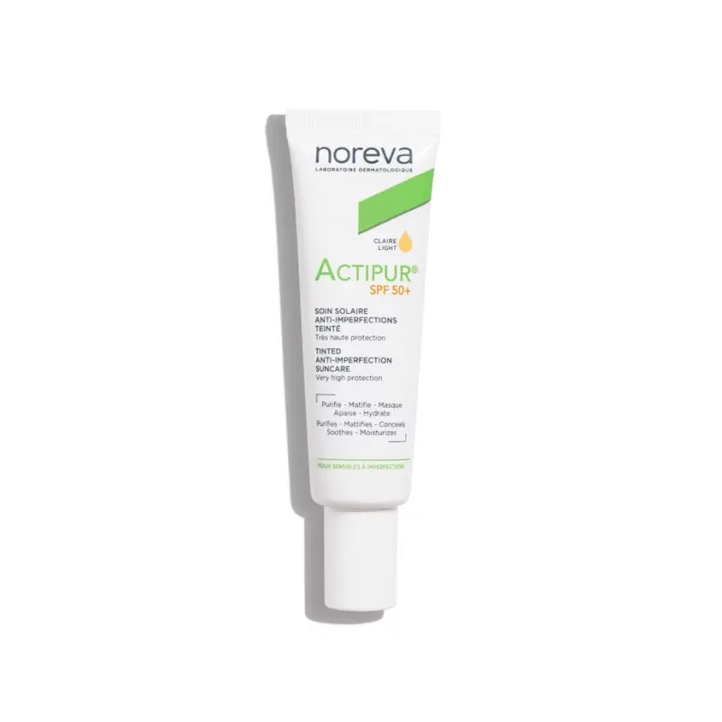 Noreva Actipur SPF50+ Soin Solaire Anti-imperfections Teinté Teinte Claire 30ml - Univers Pharmacie Noreva Actipur SPF50+ Soin Solaire Anti-imperfections Teinté Teinte Claire 30ml - Univers Pharmacie