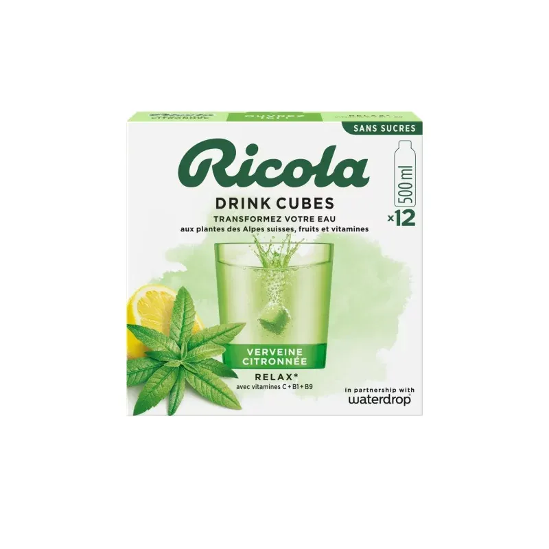Ricola Drink Cubes Verveine Citronnée Relax X12 - Univers Pharmacie