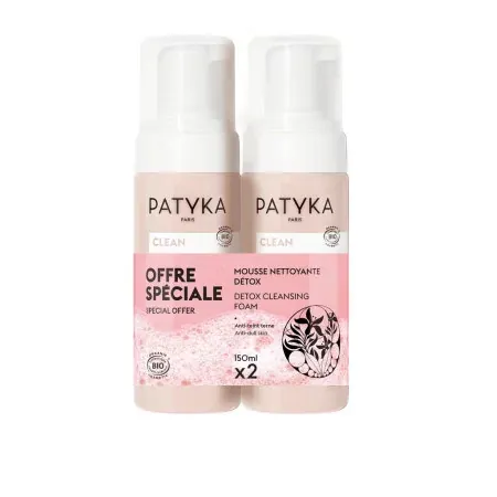Patyka Clean Mousse Nettoyante Détox 2X150ml - Univers Pharmacie