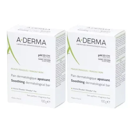 A-Derma Pain Dermatologique Apaisant 2X100g - Univers Pharmacie