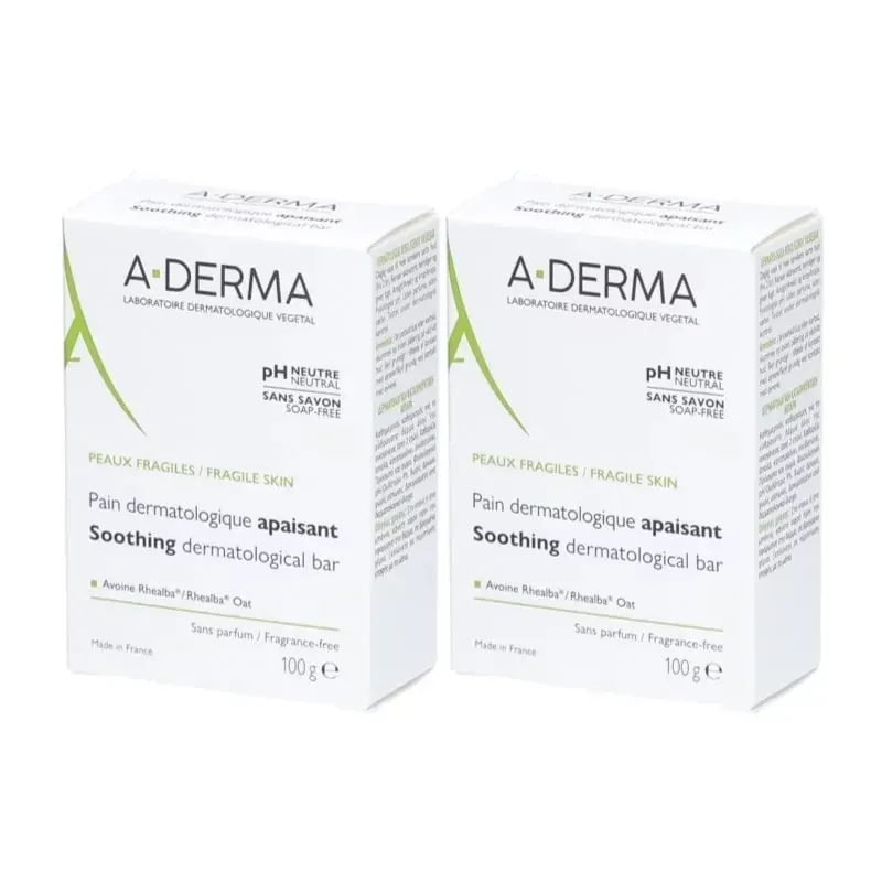 A-Derma Pain Dermatologique Apaisant 2X100g - Univers Pharmacie A-Derma Pain Dermatologique Apaisant 2X100g - Univers Pharmacie