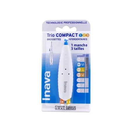 Inava Trio Compact 1/2/3 Brossettes Interdentaires 1...