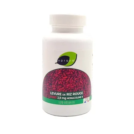 Uprana Levure de Riz Rouge Fort 2,9mg Monacoline K 120 gélules - Univers Pharmacie