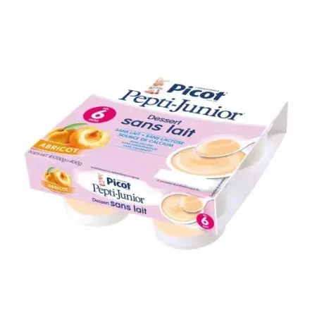 Picot Pepti-Junior Dessert sans Lait Abricot 4X100g - Univers Pharmacie