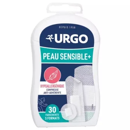 Urgo Peau Sensible+ Pansements Hypoallergéniques 3 Formats X30 - Univers Pharmacie
