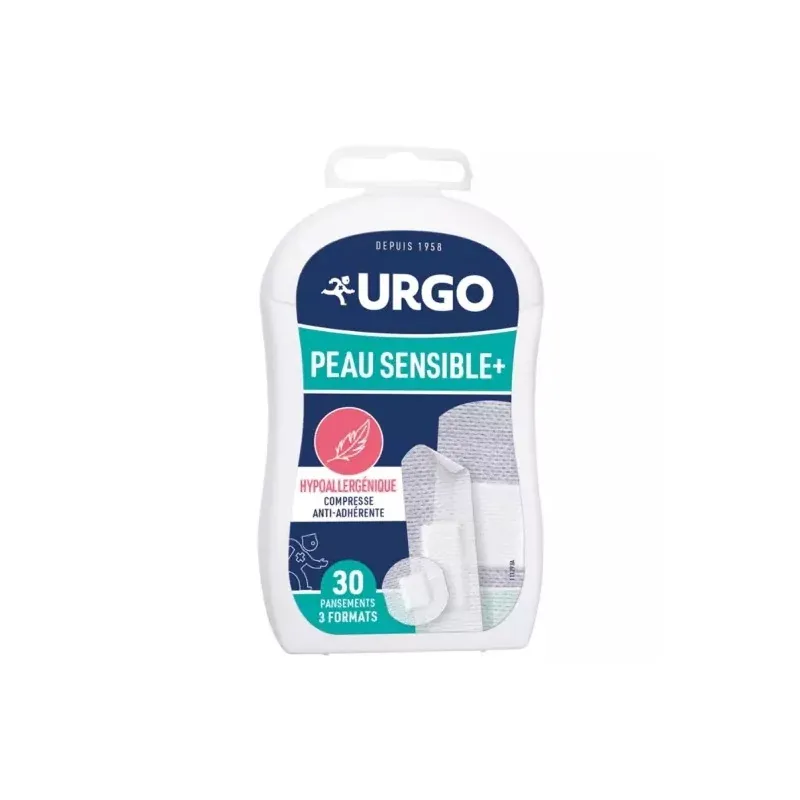Urgo Peau Sensible+ Pansements Hypoallergéniques 3 Formats X30 - Univers Pharmacie Urgo Peau Sensible+ Pansements Hypoallergéniques 3 Formats X30 - Univers Pharmacie