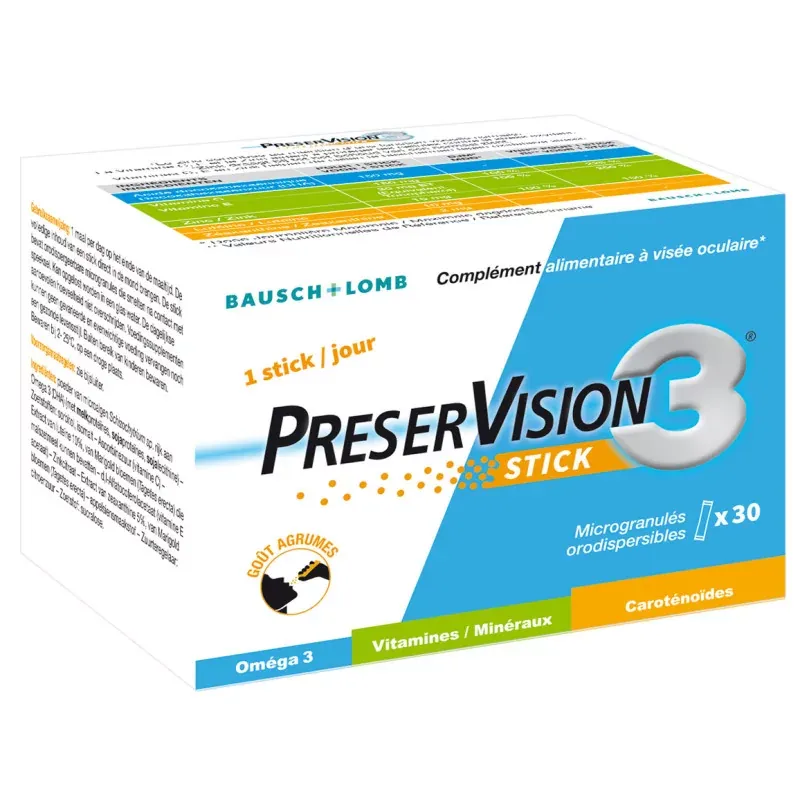 PreserVision 3 Stick X30 - Univers Pharmacie