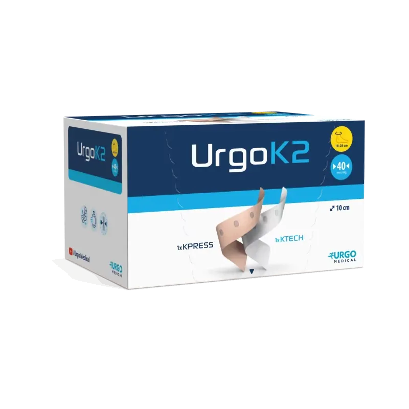 Urgo K2 Kit Bande de Compression 18-25cm/10cm 2 bandes - Univers Pharmacie Urgo K2 Kit Bande de Compression 18-25cm/10cm 2 bandes - Univers Pharmacie