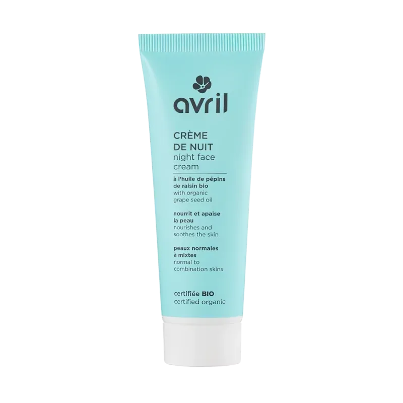 Avril Crème de nuit Peaux Normales & Mixtes Bio 50ml - Univers Pharmacie