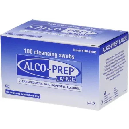 Alco-Prep Large Tampons Pré-injection X100 - Univers Pharmacie