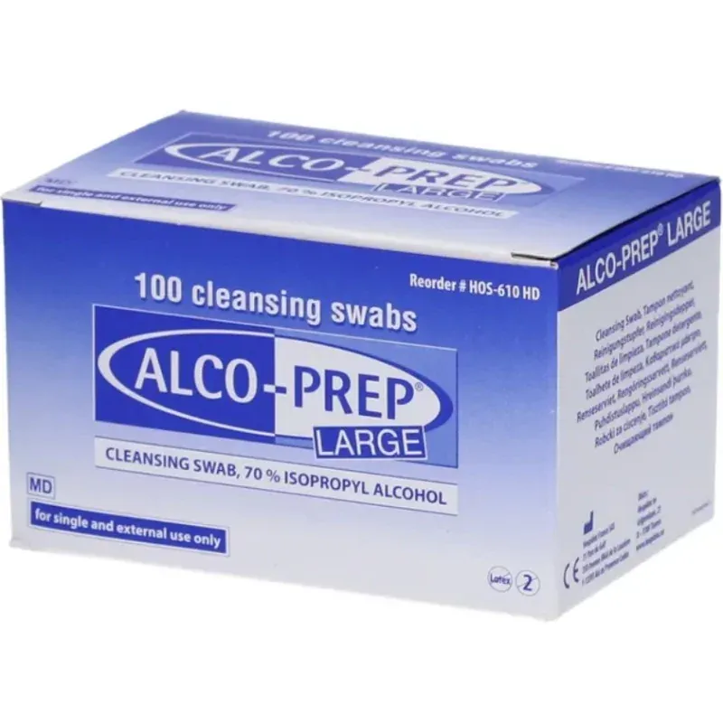 Alco-Prep Large Tampons Pré-injection X100 - Univers Pharmacie