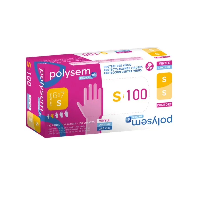 Polysem Gants Vinyle Taille S 6:7 X100