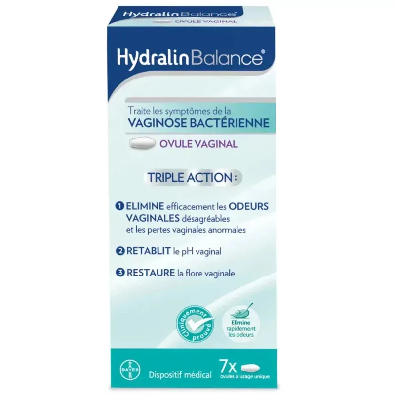 Hydralin Balance 7 ovules vaginaux - Univers Pharmacie