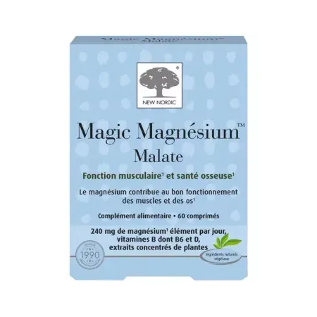 New Nordic Magic Magnésium Malate 60 comprimés - Univers Pharmacie
