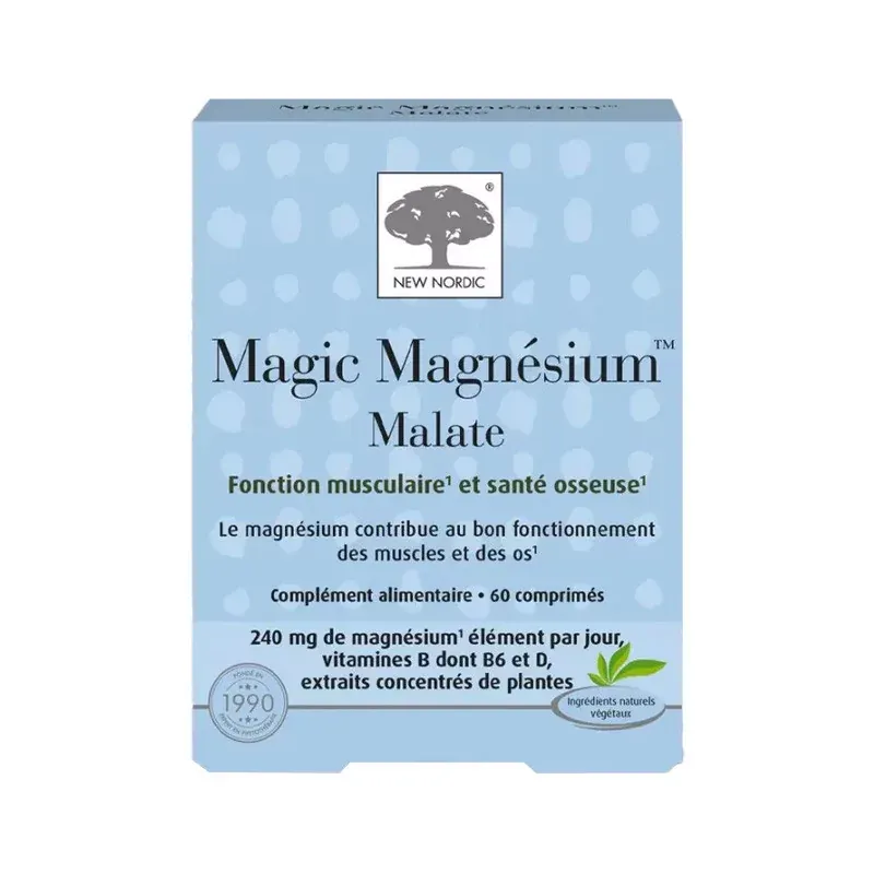 New Nordic Magic Magnésium Malate 60 comprimés - Univers Pharmacie