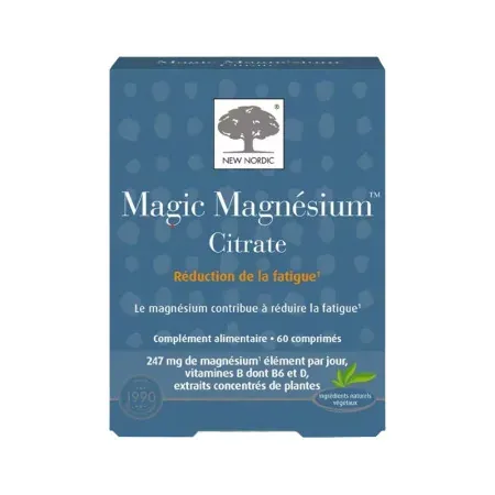 New Nordic Magic Magnésium Citrate 60 comprimés - Univers Pharmacie