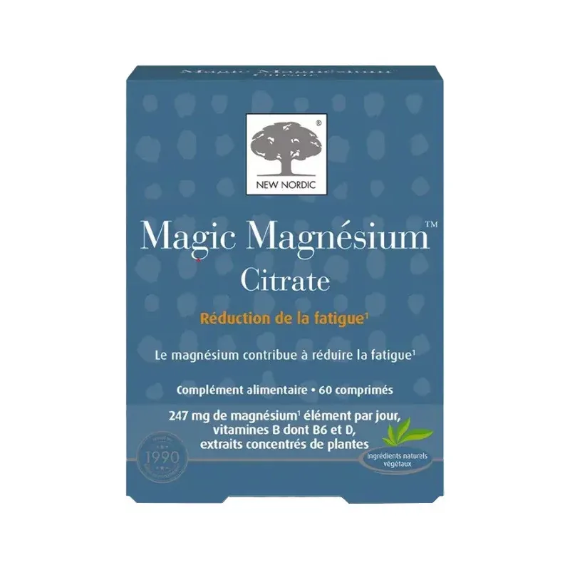 New Nordic Magic Magnésium Citrate 60 comprimés - Univers Pharmacie