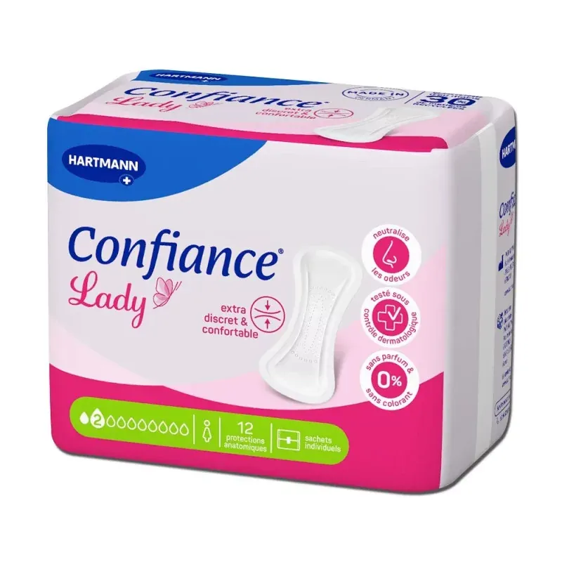 Confiance Lady Niveau 2 12 protections anatomiques - Univers Pharmacie