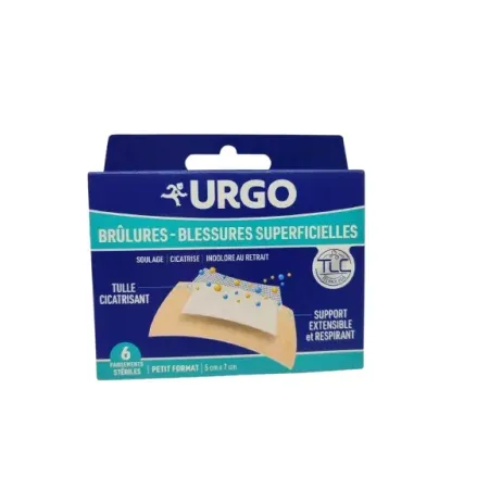 Urgo Brûlures et Blessures Superficielles 6 pansements 5X7cm - Univers Pharmacie