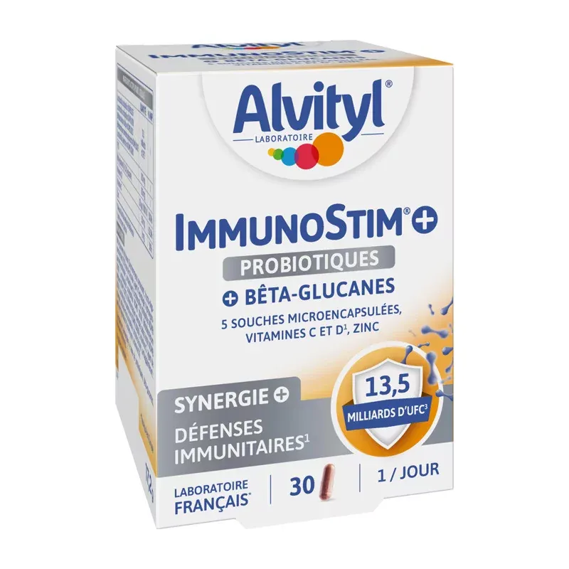 Alvityl ImmunoStim+ Probiotiques 30 gélules