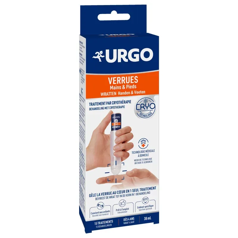 Urgo Verrues Mains & Pieds Traitement par Cryothérapie 38ml - Univers Pharmacie