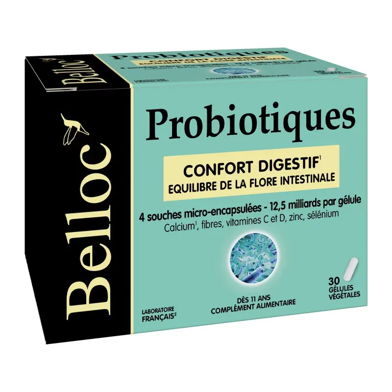 Belloc Probiotiques Confort Digestif 30 gélules - Univers Pharmacie Belloc Probiotiques Confort Digestif 30 gélules - Univers Pharmacie