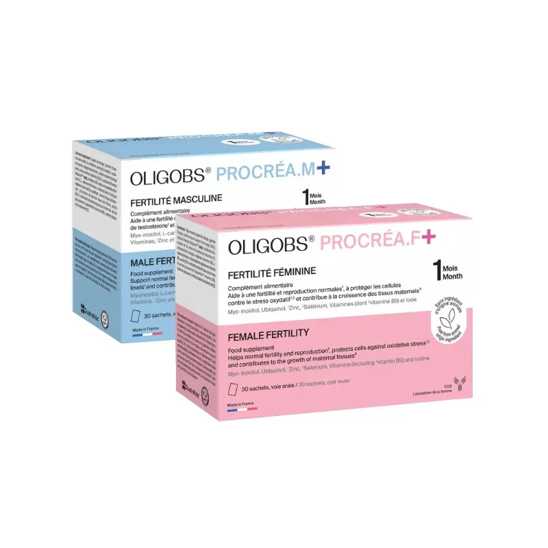 Oligobs Procrea F+M 2X30 sachets - Univers Pharmacie Oligobs Procrea F+M 2X30 sachets - Univers Pharmacie