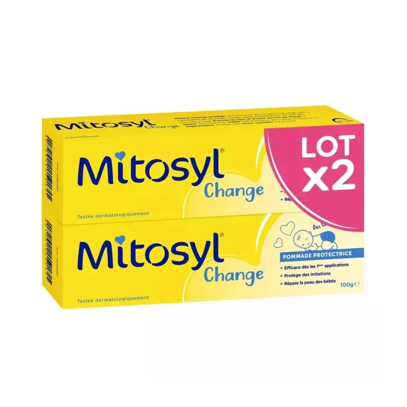 Mitosyl Change Pommade Protectrice 2X100g - Univers Pharmacie Mitosyl Change Pommade Protectrice 2X100g - Univers Pharmacie
