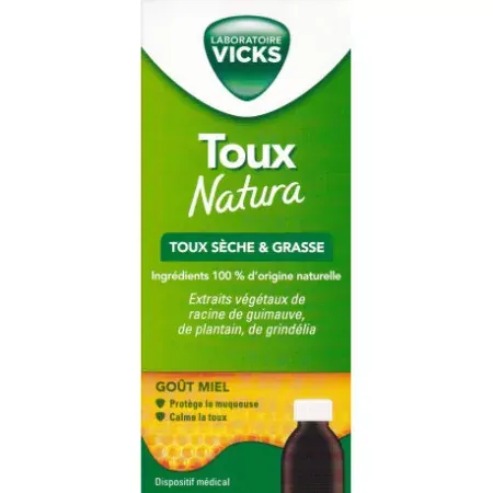 Vicks Toux Natura Toux Sèche & Grasse 140ml - Univers Pharmacie