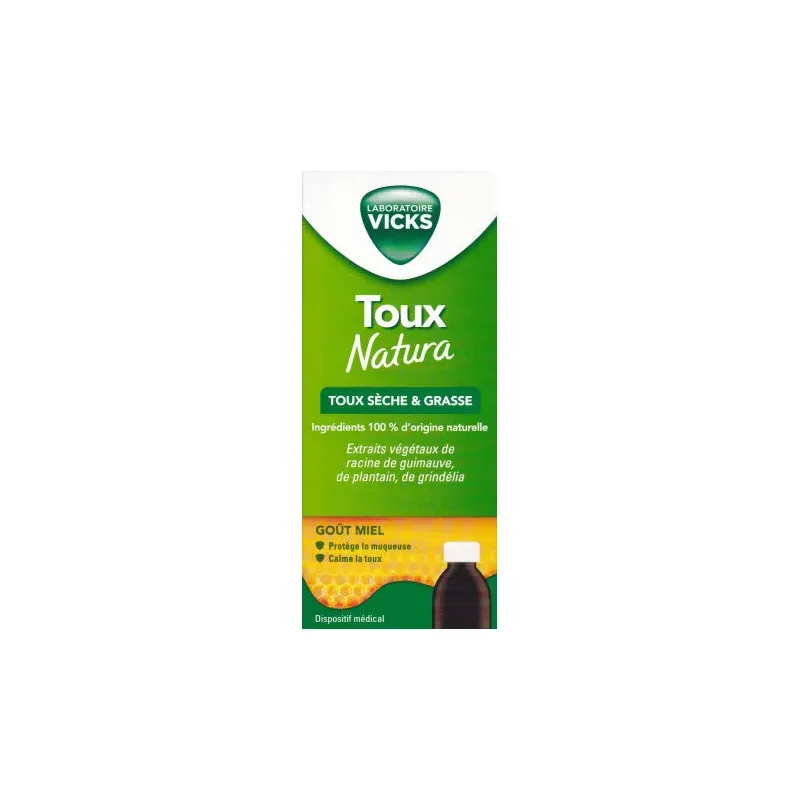 Vicks Toux Natura Toux Sèche & Grasse 140ml - Univers Pharmacie Vicks Toux Natura Toux Sèche & Grasse 140ml - Univers Pharmacie
