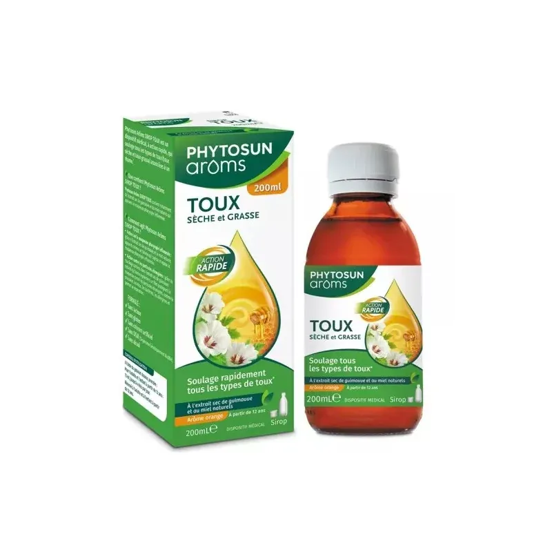 Phytosun Arôms Toux Sèche et Grasse 200ml - Univers Pharmacie Phytosun Arôms Toux Sèche et Grasse 200ml - Univers Pharmacie