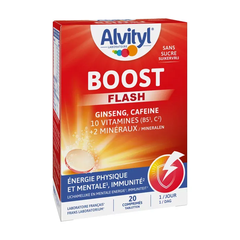 Alvityl Ginseng & Caféine 20 comprimés effervescents - Univers Pharmacie