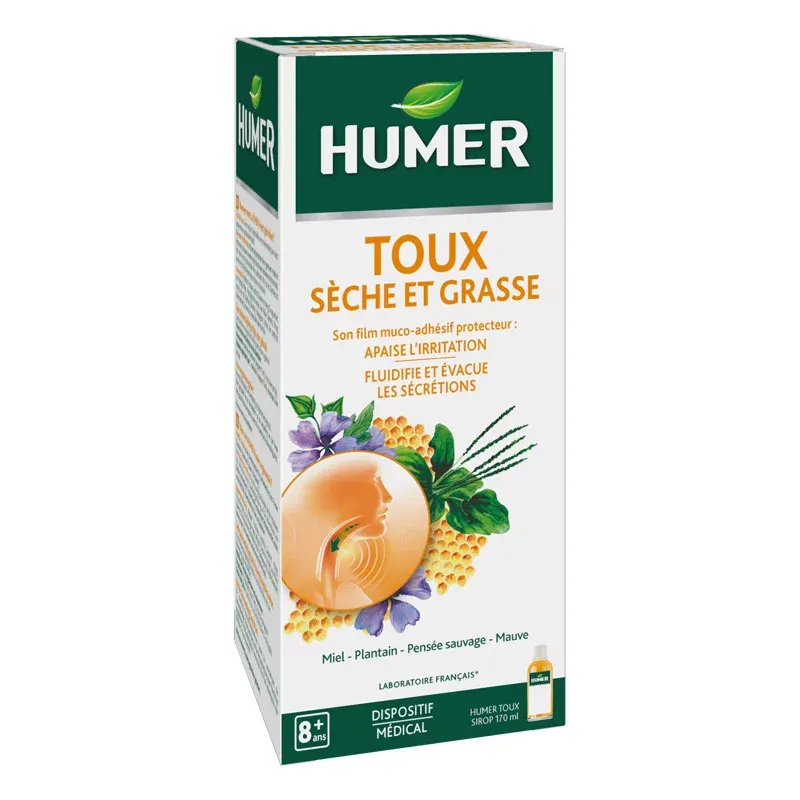 Humer Sirop Toux Sèche et Grasse 170ml - Univers Pharmacie