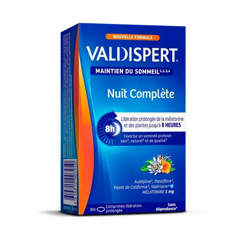 Valdispert Maintien du Sommeil Nuit Complète 30 comprimés - Univers Pharmacie